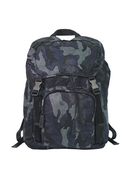 Prada Camouflage Pattern Backpack Nylon Navy main image 4